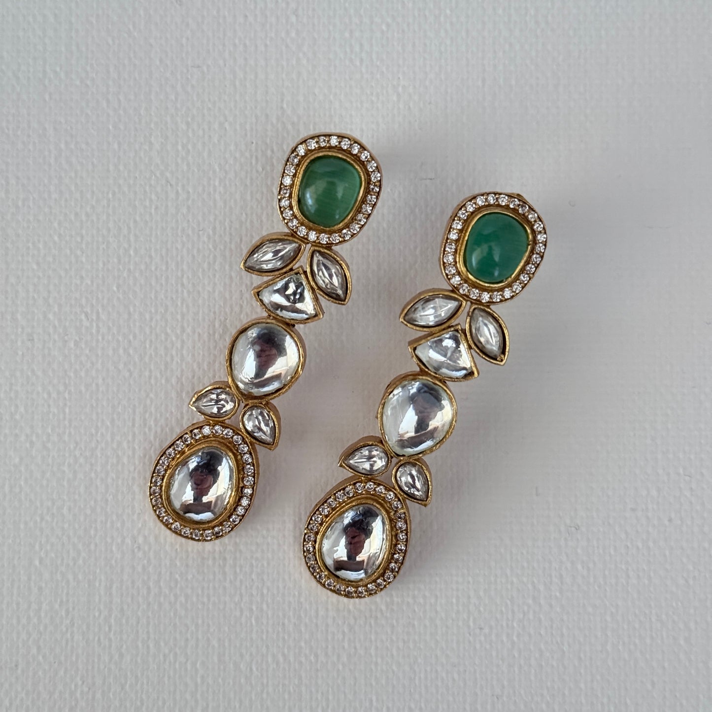 The Celeste Kundan Set - close-up detail of handcrafted Kundan work