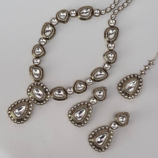 The Myra Silver Dynasty Set - full necklace and earring set