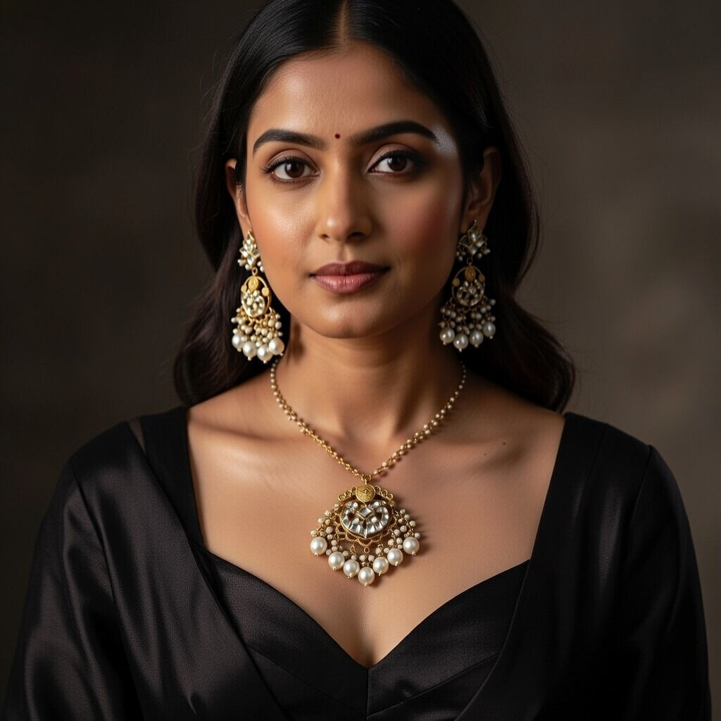 The Aisha Noorani Haar Set - traditional Indian haar necklace