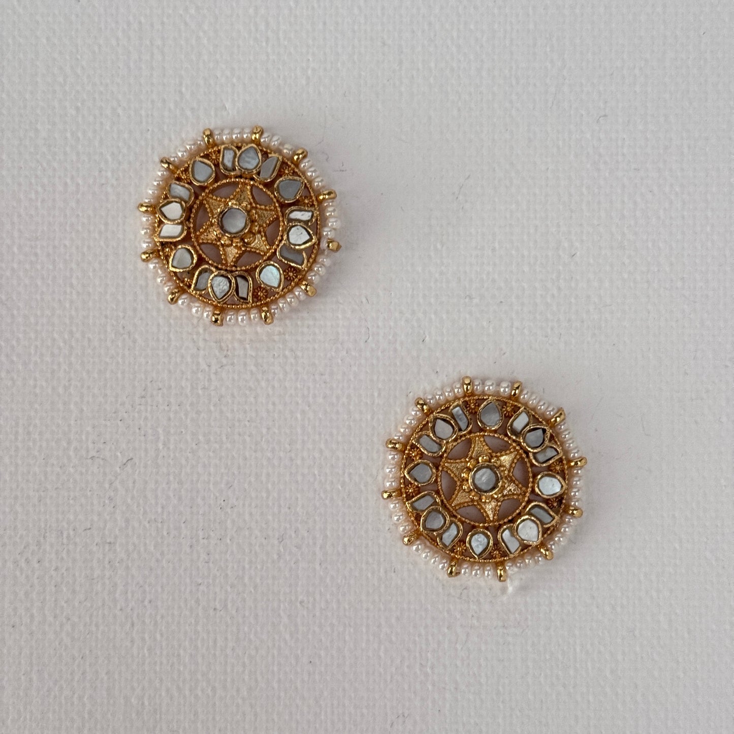 The Noor Crescent Set - detailed view of crescent design with gemstones