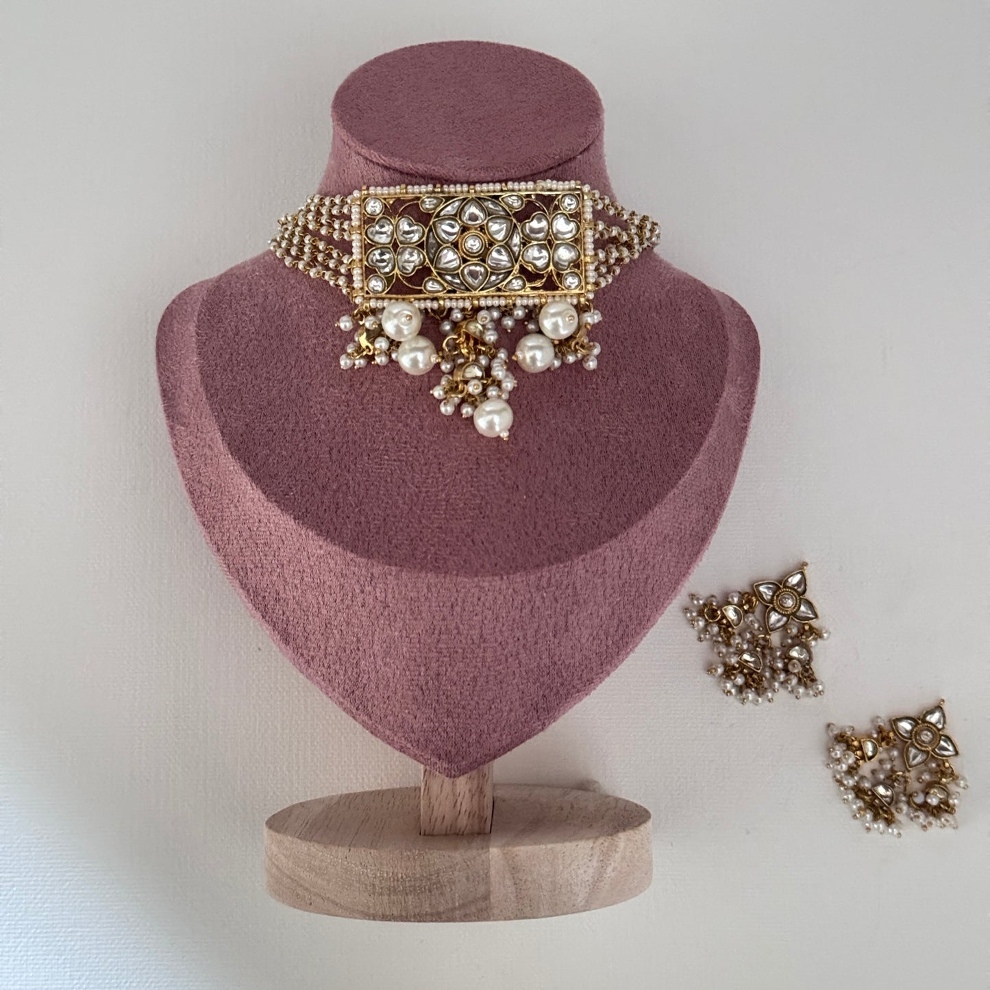 The Riva Noor Mahal Set - full necklace and earring set